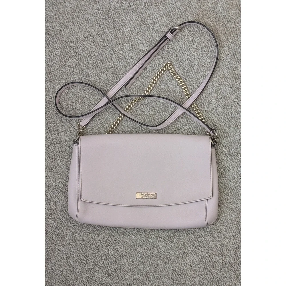 Kate Spade Saffiano Leather Crossbody Bag Mauve Rose Laurel Way Greer
